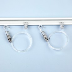 철물백화점 스마트 레일걸이 0.5m + 액자걸이 2p + 목재피스 2p + 마감캡 좌우 세트 천잔벽겸용, 1세트, 투명