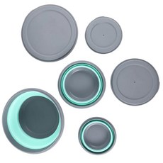 휴대용 실리콘 접이식 도시락 그릇 샐러드 뚜껑, 1.Blue, 1개