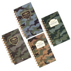 (10개묶음)카모 플라쥬 두꺼운 군인 좌철 수첩 // FHK-5865 문구샵 문구팬시 메모장, 카모(C)