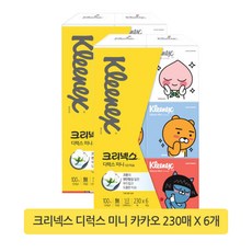크리넥스 디럭스 미니 카카오 230매 6개 X 2팩 각티슈, 단품, 단품