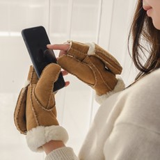 이태원포스트 스페인산 풀스킨 스마트폰 벙어리 장갑