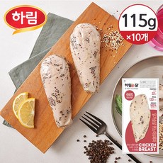 [하림][냉동] 하림이닭 촉촉함이 살아있는 닭가슴살 수비드 퀴노아페퍼 115g×10개, 10개, 115g