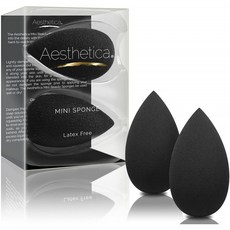 Aesthetica Cosmetics 미니 뷰티 스폰지 블렌더-작은 부위 용 메이크업 스폰지 어플리케이터-2 팩, 단일상품, 단일상품