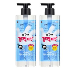 LG생활건강 세균아꼼짝마 겔 손소독제 480ml 손소독젤, 2개