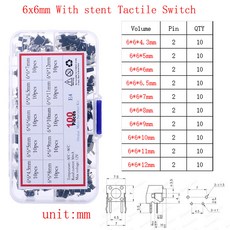 자동차 원격 제어 키 버튼 터치 마이크로 스위치 DIY 모듬 키트 푸시 택트 리셋 미니 리프