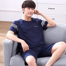 남자 긴 소매 순면 코튼 봄가을 계절 가능 아우터 실내복 홈웨어 청년 풀 빅사이즈 얇은