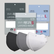 (국산)메디치 프리미엄 새부리형 KF94 컬러 마스크 100매 귀편한 숨편한 보풀없는, 블랙, 대형 100매
