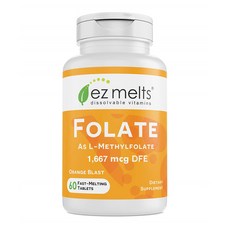 EZ Melts 이즈멜츠 엽산 Folate 1667 mcg 60 정, 1개, 60정