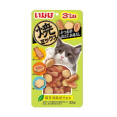 이나바 고양이 야끼믹스, 가다랑어+가리비+정어리 ( 야끼 ), 25g, 10개