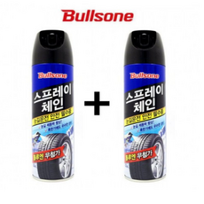 [로한스] 1+1세트 불스원 눈길 빙판길 뿌리는 스프레이체인, 500ml