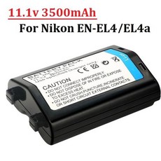 카매라 배터리 ENEL4 ENEL4A 니콘 호환 D2H D2Hs D2X D2Xs D3 D3S F6 MH21 카메라 3500mah EN EL4 1 개, 1개 - 니콘d3x