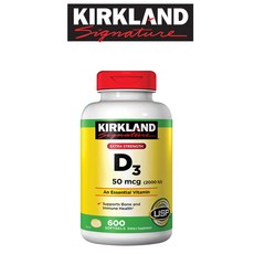 커클랜드 비타민 D3 2000 IU 600정 (소프트젤) Kirkland Signature Vitamin 600Sgels, 1개
