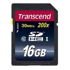 트랜센드 SDHC CLASS10 UHS-I 200X (16GB), 1개