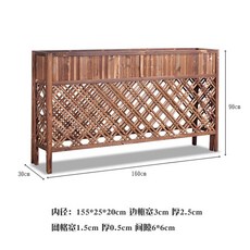 야외 레스토랑 파티션 발코니 꽃 스탠드 파티션 방부목울타리 아파트베란다꾸미기 고재선반 베란다플랜테리어 화분걸이대 화분장 방부목화분 베란다꾸미기 가드닝, 길이160x30x높이90탄화이중