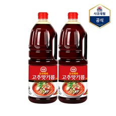 [사조] 해표 고추맛기름 1.8L X 2병 /고춧기름/고추기름