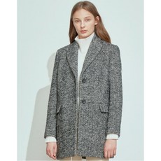 바네사브루노 아떼 20FW [온라인단독] 블랙 패턴 울혼방 하프코트 VLCO0D907BK
