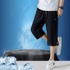 칠부 반바지 남자 츄리닝 탄력 7부 아이스 쿨링 스판 트레이닝