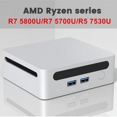 AMD 5.2 게임용 PC 컴퓨터 윈도우 11 저렴한 미니 소형 PC 라이젠 7 5800U R7 5700U R5 7530U R5 5600H R5 5500U PRO DDR4 3200MHz WiFi6 BT, 25.Ryzen 5 5500U - No Ram No S