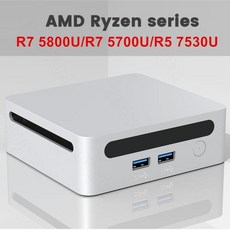 AMD 5.2 게임용 PC 컴퓨터 윈도우 11 저렴한 미니 소형 PC 라이젠 7 5800U R7 5700U R5 7530U R5 5600H R5 5500U PRO DDR4 3200MHz WiFi6 BT, 24.Ryzen 5 5600H - 32GB DDR4 1 - 라이젠5500gt