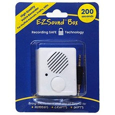 EZSound 박스 | 박제 동물 용 200 초 음성 녹음기 | 공예가 애호가 등을위한 녹음 가능한 버튼 사운드 박스 | 녹음 가능한 선물용 보이스 박스 | 곰 음성 녹음기 만들