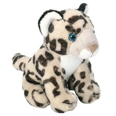Wild Republic 와일드 리퍼블릭 Pocketkins 에코 스노우 레오파드 봉제 동물 12.7cm(5인치) 재활용 소재로 제작 친환경, 1개