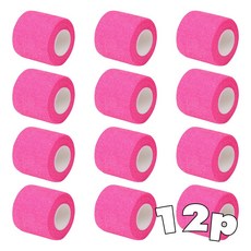 BLACKTAPE 그립테이프 밴드 5cm, 네온핑크, 12개