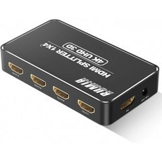 1x4 HDMI 스플리터 1 in 4 Out 4K 알루미늄 Ver1.4 HDCP 1 포트 to 4 HDMI 디스플레이 중복/미러 - 파, 단일상품