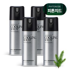 에어시스 휴대용 신발 탈취제 운동화 냄새 제거제 쿨링샷 피톤치드향, 4개, 160ml
