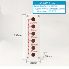 방수 ABS 금속 푸시 단추 스위치 박스 야외 전원 제어 박스 방수 단추 박스 스위치 제어 1 2 3 4 5 6, 02 AG-0825 6 Hole, 12 AG-0825 6 Hole, 1개