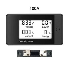 전압테스터 디지털 계량기 DC8-100V 전압계 전류계 LCD 4-in-1 DC 전압 전류 전력 에너지 검출기 암페리메트로 션트 20A 50A 100A 200A, [08] 100A White, 1개
