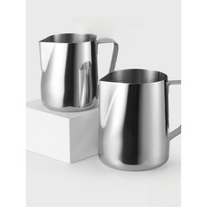 라떼 아트를 위한 스테인레스 스틸 우유 거품 컵 Bygone Coff Barista Tool S L PD의 북유럽 스타일 장비, 350ml Staped Scale 꽃 컵, 1개