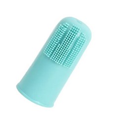 반려동물 손가락 개 칫솔 호흡 치석 치아 도구 액세서리 청소 용품 제품 1/3, [06] Style 2 Lake Blue, [02] 3 Pcs, 1개