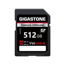 Gigastone SD 512GB UHS-II V60 U3 SDXC 280MBs 4K UHD Canon Nikon Sony Pentax Kodak Olympus Panasonic 카드 초고속 메모리 카드 최대, 상세페이지 참조