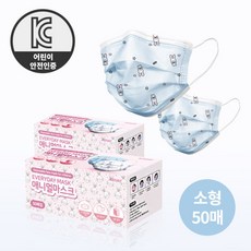 프로월드컵 [먼지차단 마스크]어린이 아동 토끼 블루마스크Q 소형(100매)_NC수원, 소형
