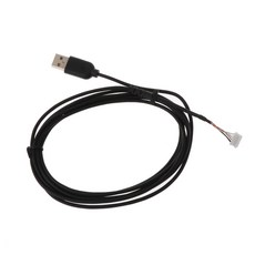 G102 게임 마우스 교체 부품 수리 액세서리 용 USB 마우스 케이블, 01 Black, 1개