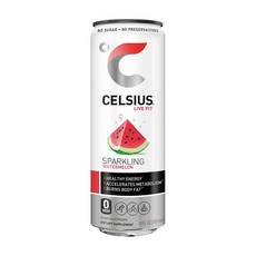 CELSIUS Sparkling Watermelon 셀시어스 제로 슈가 피트니스 드링크 워터멜론 12Fl.oz(355ml) 12캔