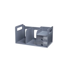 시스맥스 멀티책꽂이 서랍형 GRAY / (책장/책상책꽂이/철재책꽂이/낮은책장/단책장/간이책꽂이/철제책장/원목책꽂이 추천)