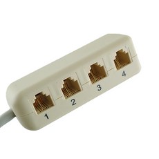 전화커플러코드 1:4 (RJ45-RJ11 6P 2C x 4), 1개 - rj45torj11