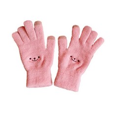 핑크솜털장갑