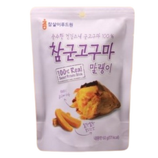 참살이푸드 군고구마 말랭이, 80g, 3개