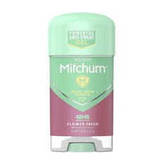 Flower Fresh Mitchum Women's Deodorant Antipersp Flower Fresh Mitchum 여성용 데오도란트 발한 억제제 스틱 삼중 냄새, 63g, 1개