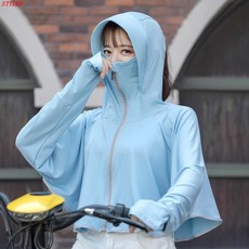 통기성 태양 보호 여름 전기 의류 얼음 실크 코트 UV 새로운 15246C1076907