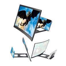 스탠다드 커브드 확대스크린 12인치, 1개, L6-12인치(블랙)