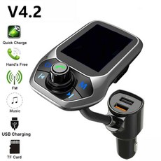 블루투스 자동차 FM 송신기 MP3 플레이어 T43 V 4.2 핸즈프리 라디오 어댑터 키트 USB 충전기 하이 퀄리티 액세서리