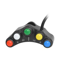오토바이 제어 핸들 헤드라이트 방향 지시등 안개등 경적 모터크로스 더트 바이크 메가 P2J4 인치 범용 단추, A, 1개