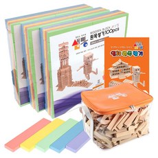 umarket_유마켓몰_샘통 카프라 파스텔(비취)300pcs+정리함+예제집 도형쌓기 원목쌓기 쌓기블럭 원목블럭 원목블록 카프라원목 샘통교구 쌤통교구 교구 원목교구 도형_유마켓몰_u, 별도의옵션이없습니다