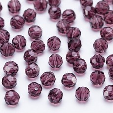 비즈 공예 4mm 95pcs Czech Spacer Round Crystal beads for jewelry making Female Diy br [S00085606], 1개, 17-Z111 PURPLE-4mm 95p-85606