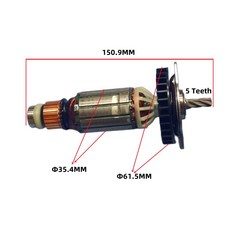 수공구 DeWALT D25124K D25113K D25223K D25213K D25102K D25122K D25123K 용 5 톱니 로터 N081737 AC220-240V 전기 드, 1개