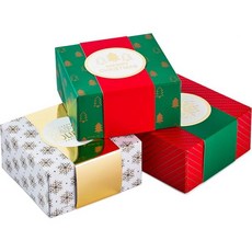 홀마크 기프트카드 홀더 그린리본 6팩, Red/ Green/ Gold/ White/ Trees