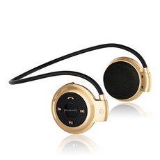 MINI503 스포츠 무선 블루투스 헤드폰 스테레오 이어폰 Mp3 음악 플레이어 헤드셋 이어피스 마이크로 SD 카드 슬롯 FM 라디오 마이크, [05] 금